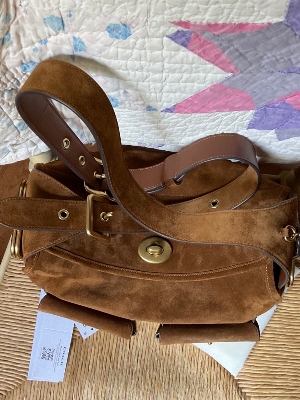 Coach Haversack Large in Suede - Picture 3 of 10